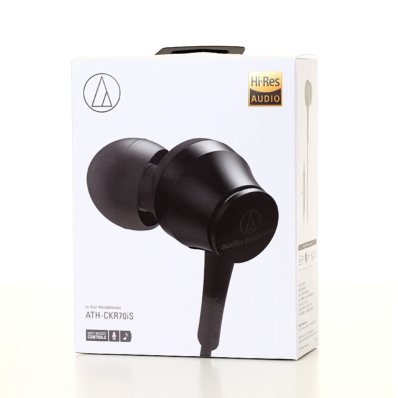Original Audio-Technica ATH-CKR50iS 3.5mm Earphones with Mic Earphones Remote Control Heavy Bass Sound for Phones Tablet Laptop 6