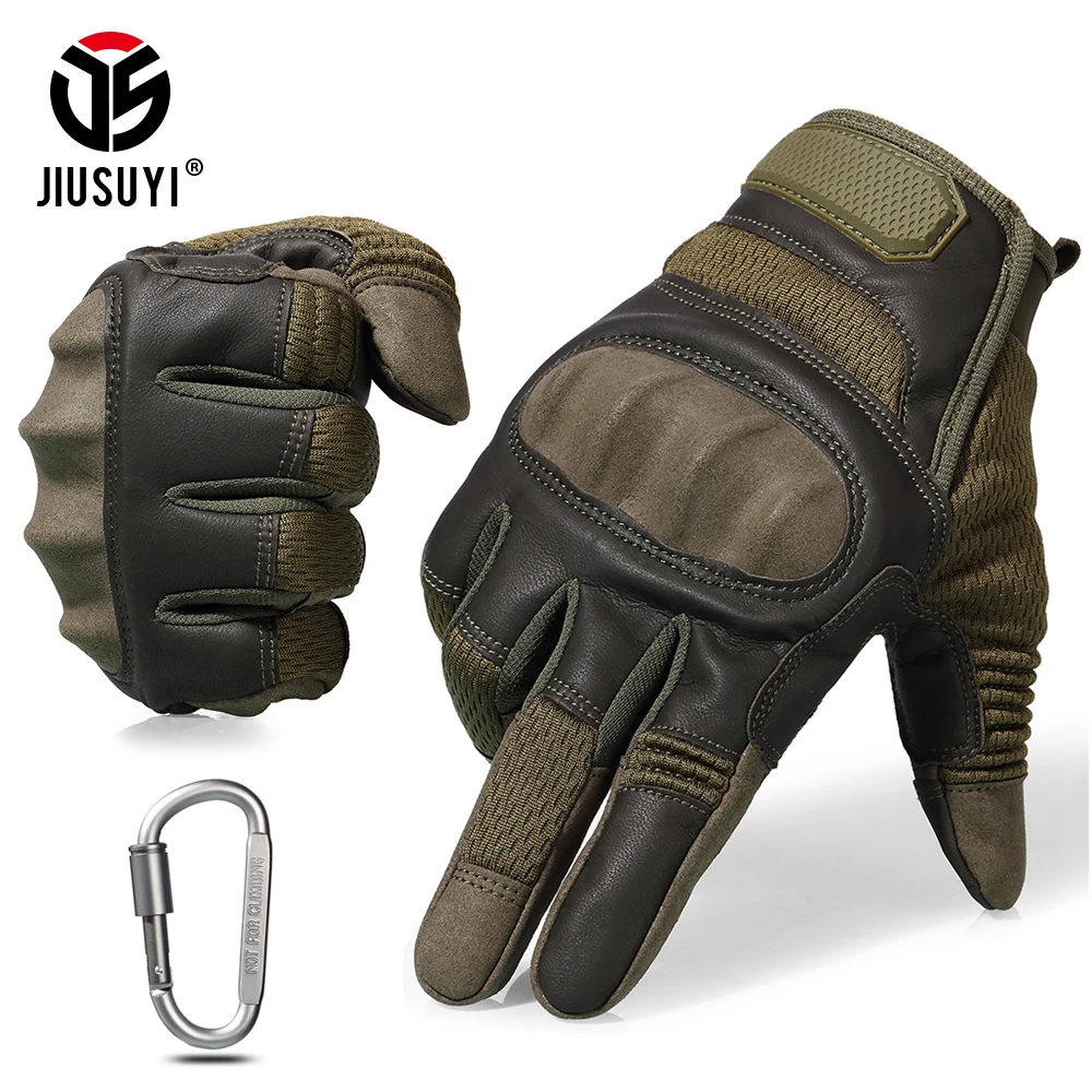 Tactical Military Full Finger Gloves Touch Screen Airsoft Combat Paintball Shooting Hard Knuckle Armor Bicycle Driving Glove Men