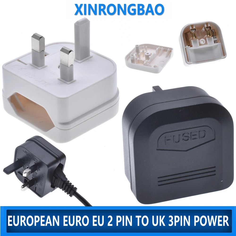 2X Adaptador Enchufe UK Inglaterra,Adaptador Enchufe Europeo a UK,Adaptador  Enchufe Español a Ingles, 2-Pin Europa a 3-Pin Reino Unido RU Adaptador de  Viaje Tipo G for Irlanda Escocia Bretaña Maldivas : 