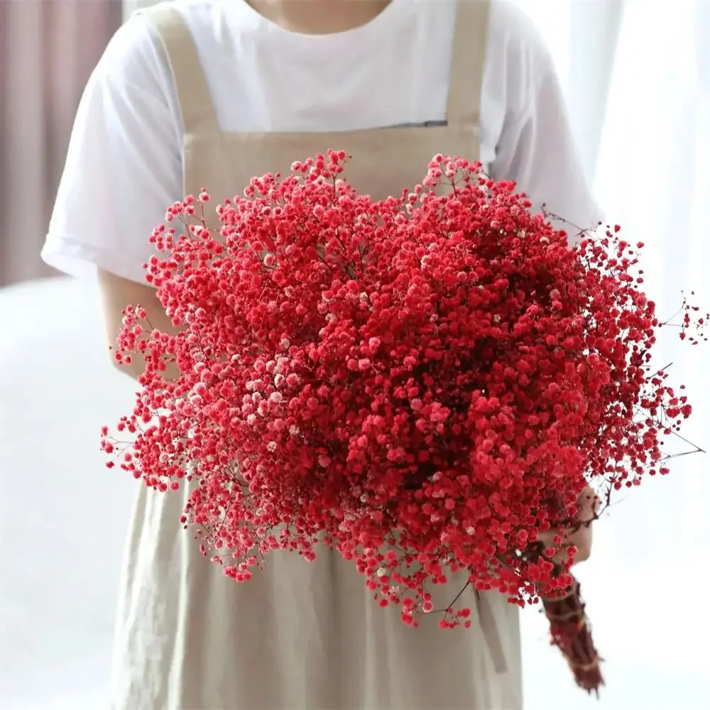 Colorful Preserved Baby's Breath Bouquet - Boho Home and Wedding Decor