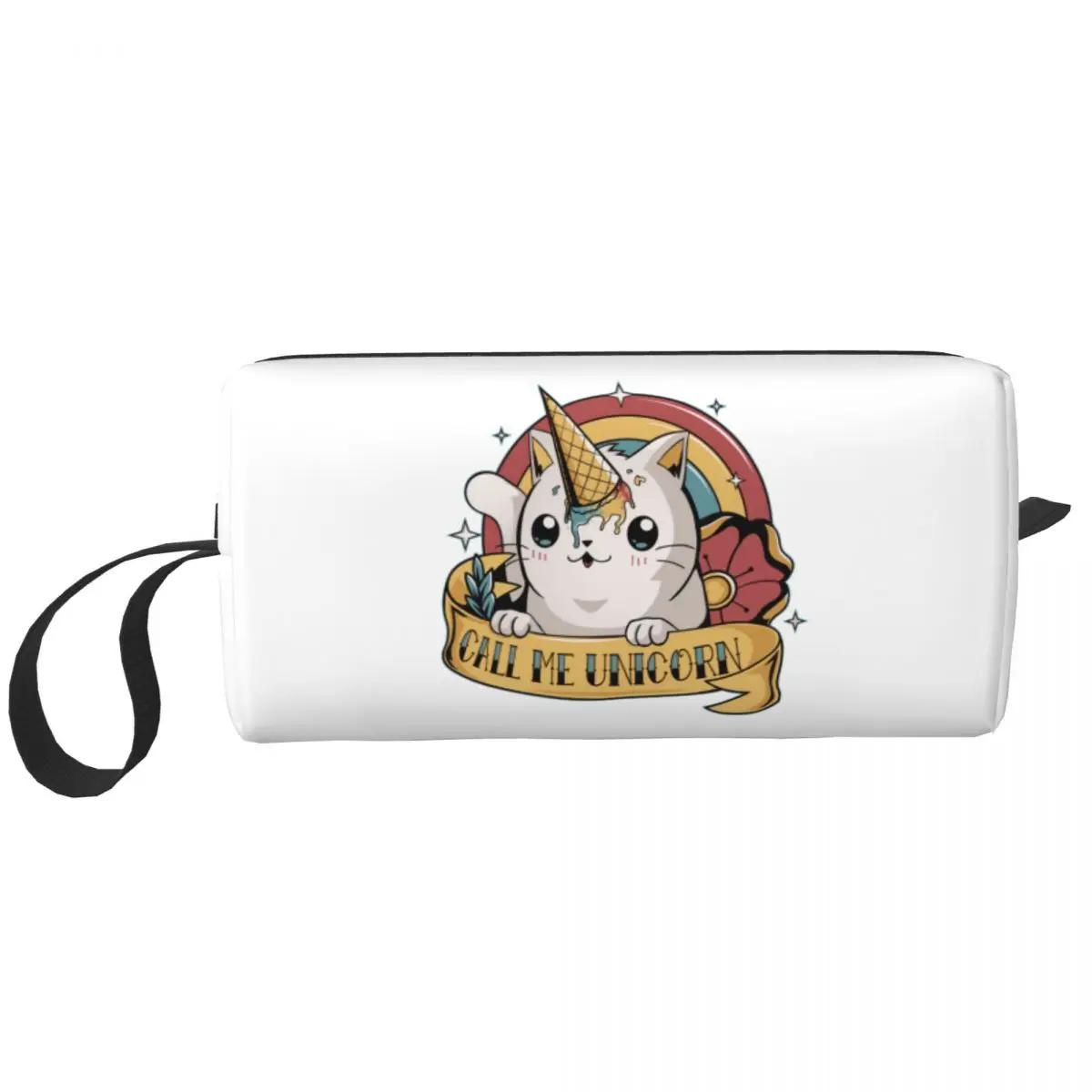 

Call Me Unicorn Harajuku Ice Cream Funny Makeup Bag Travel Cosmetic Bag Men Women Toiletry Bags Storage Pouch Bag