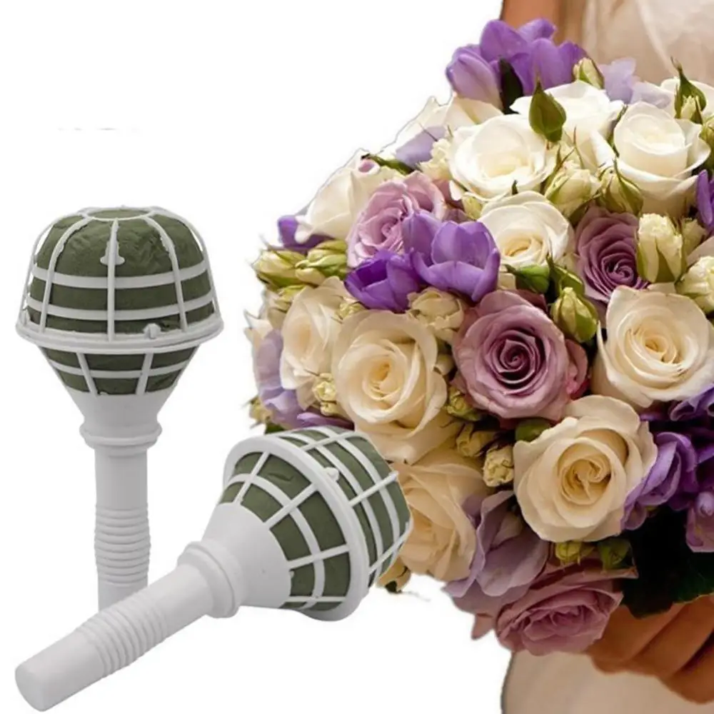 DIYFlowerHolderBaseBridalFloralFoamBouquetHandleHolderDIYWeddingPartyDecoration