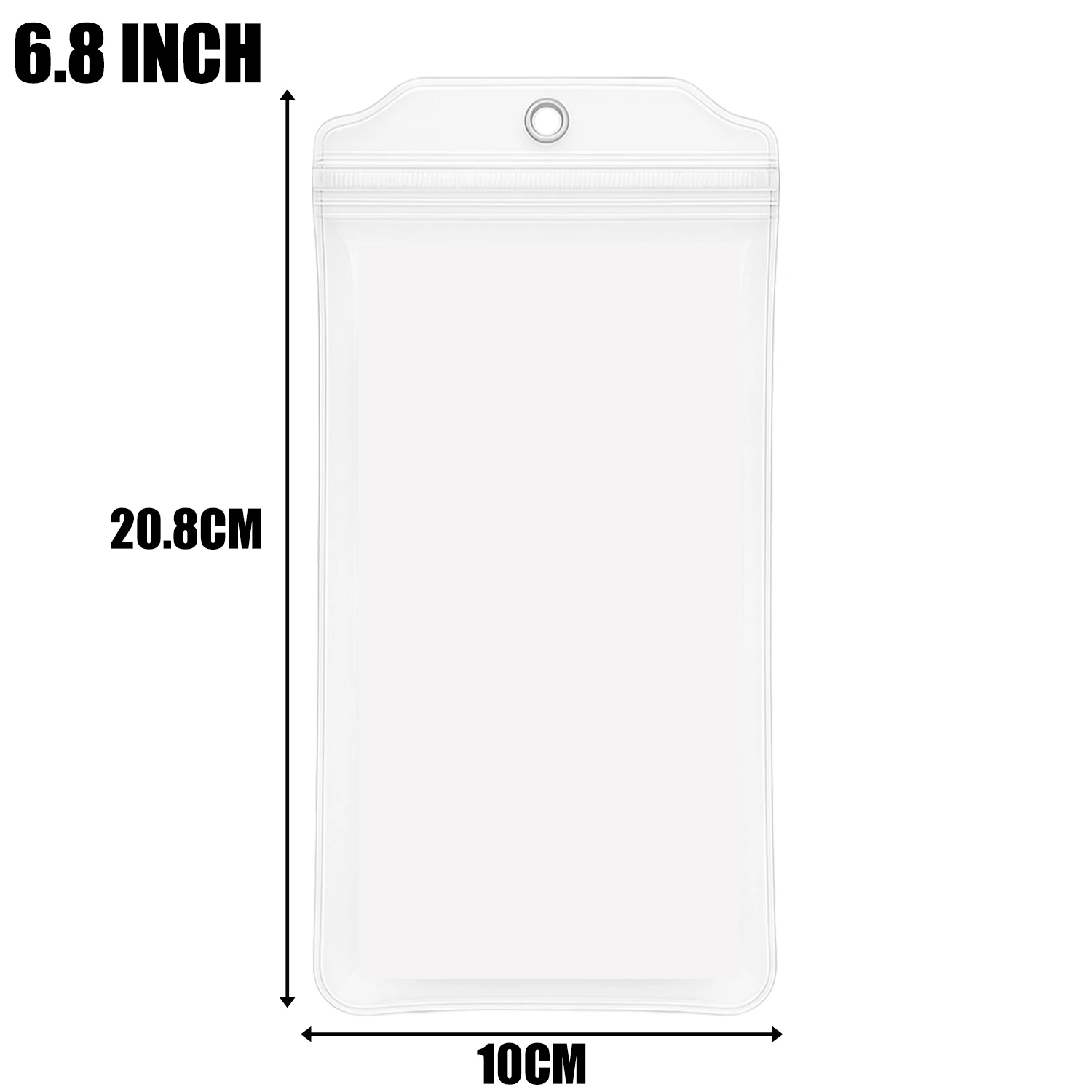 1-10 stuks verdikte transparante telefoontas waterdicht en stofdicht ritszakje universele mobiele telefoon multifunctionele opbergzakken