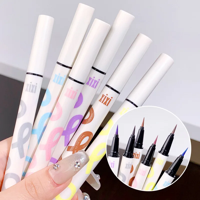 6 Colors Thin Pearlescent Eyeliner Liquid Pencil 3 in 1 Shiny Silkworm Eye Shadow Stick Lasting Smooth Glitter Eyeliner Makeup liquid eyeliner eyeshadow pen eyeliner pencil makeup pen eyeshadow eyeliner liquid eyeshadow