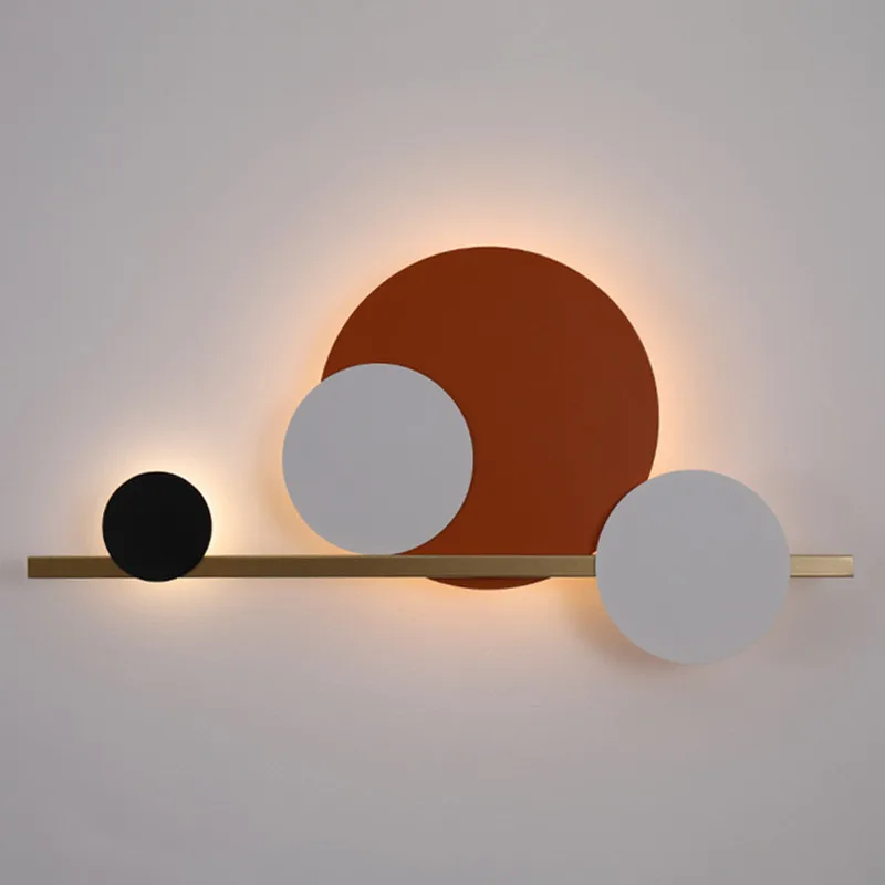 

New Design Novelty LED Wall Sconce Gold Black Painted Metal Wall Lamp For Parlor Bedside Dining room 110-240V Beautiful Lighting