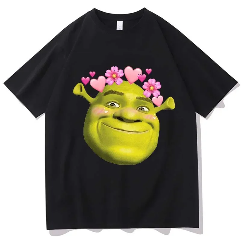 

Shrek Is Love Shrekk Is Life T-shirts MEN Y2K 100% Cotton Manga Print T Shrts Handsome Korean Style Four Seasons Short Sleeve