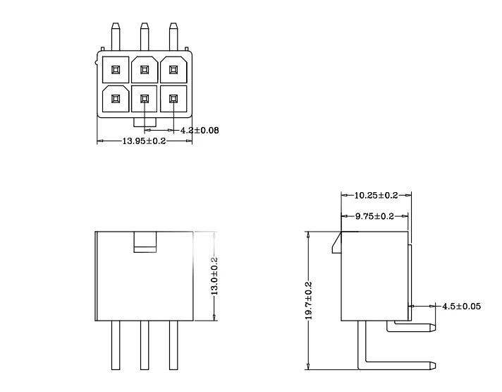 5559 4,2 mm weiß schwarz 6-polige Buchse gerader Stift gebogener Stift PCI-E Grafikkarte Computer-Stromanschlussstecker – Detail 8