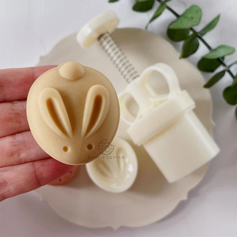 50g Mid-Autumn Festival Bunny Mooncake Mold 3D Rabbit Shape