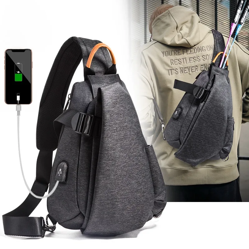 Leisure Men's Shoulder Bags Trend Student Sports Chest Bag Multifunctional Crossbody Bag