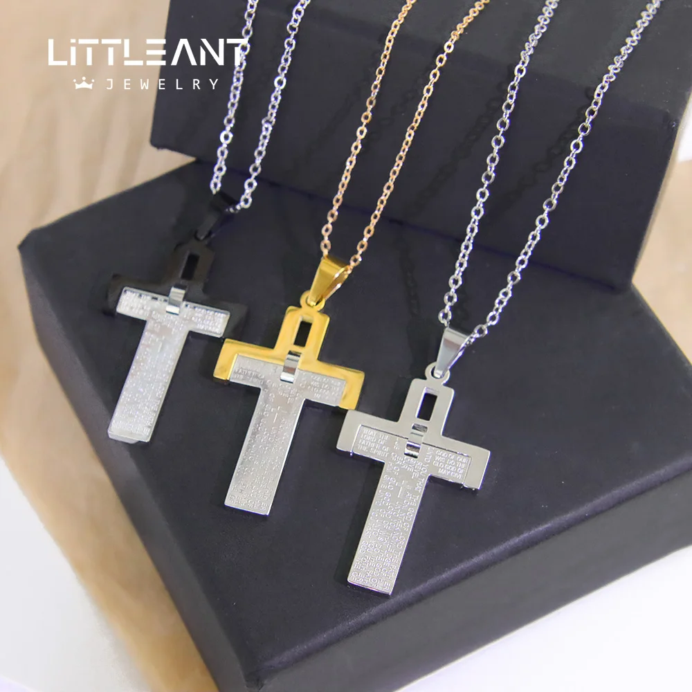 

High Quality Stainless Steel Cross Pendant 316L Jesus Hip Hop Religion Necklace Pendant Mens Womens Fashion Jewelry Gift