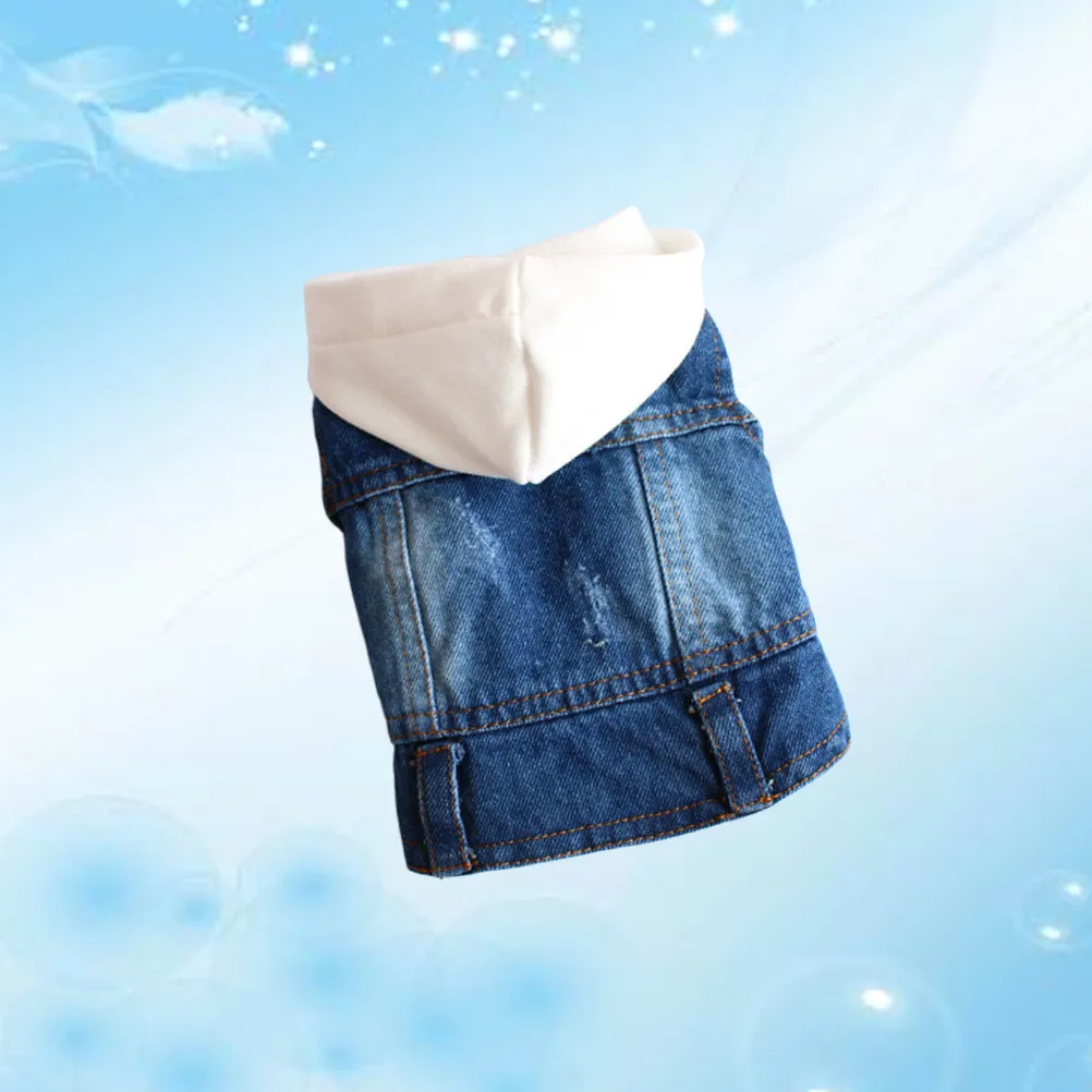 애완견 카우보이 조끼 데님 재킷 블랙 니트 모자 XL 가을 겨울 강아지 의류 패..