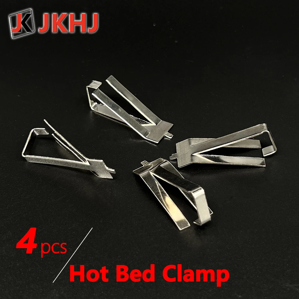 3D Printer Accessories Stainless Steel Hot Bed Fixing Clip Heating Platform Heatbed High Borosilicate Tempered Glass Fixing Clip 3d printing platform glass bed fixing clips hot bed clamp stainless steel for 3d printer platform glass bed clip