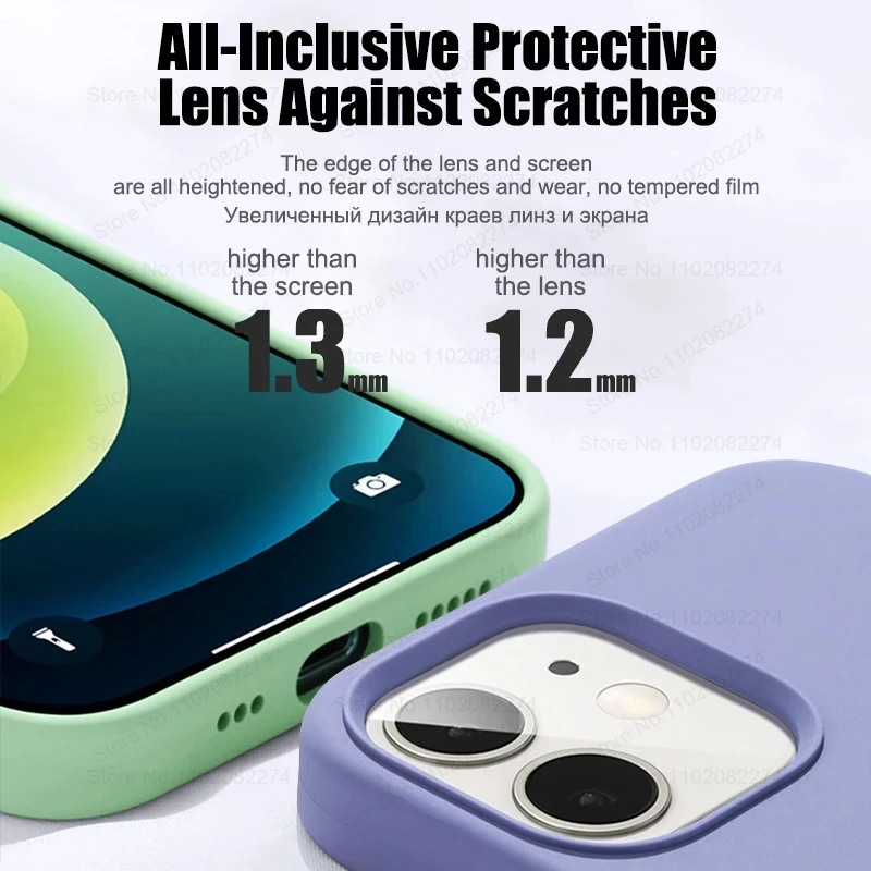 Premium Shockproof Liquid Silicone Phone Case - Luxury Protective Cover Accessory
