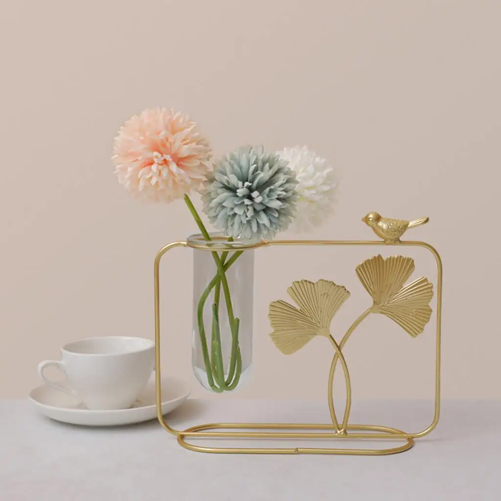Hydroponics Vase Flower Planter Transparent Glass Dried Flower Vase for Desktop Ornament Gift