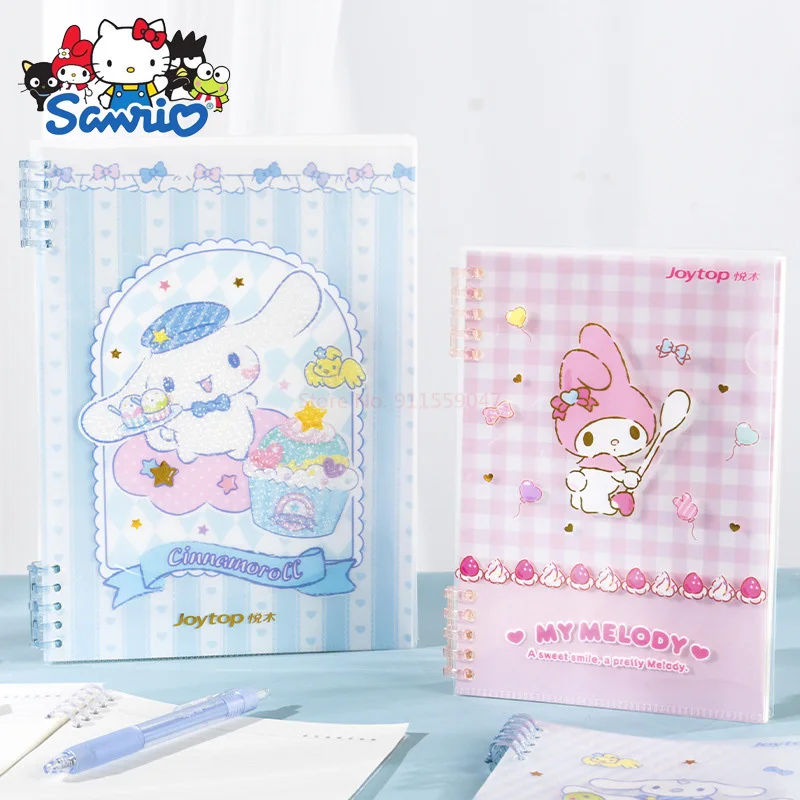 Sanrio a5 b5 Cadernos Kuromi Cinnamoroll Notepad Diário Semanal Agenda Planejador Folhas Soltas Livro Papelaria Material Escolar Pcs - Imagem 2
