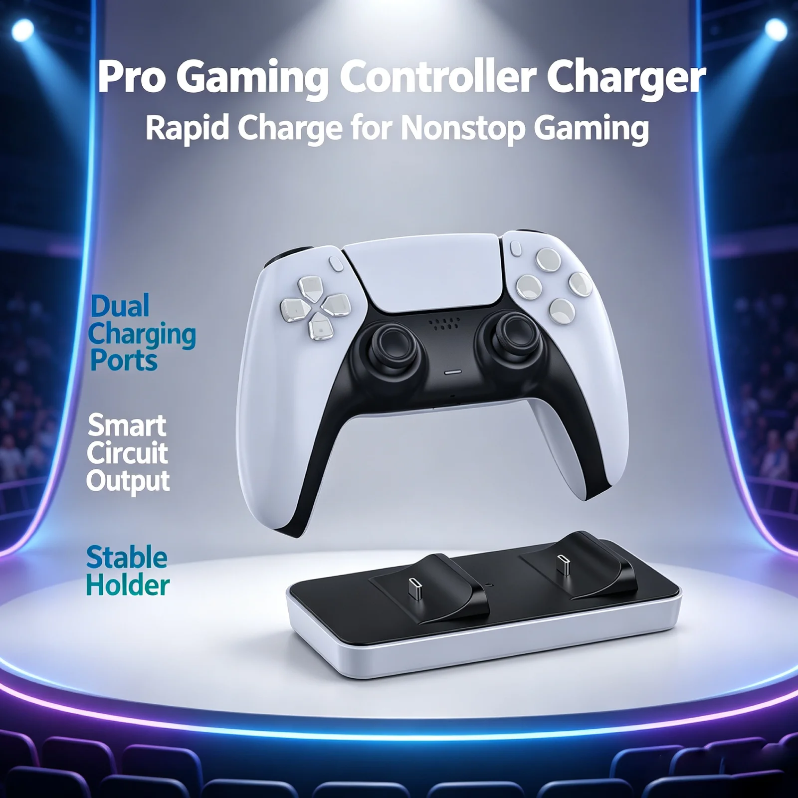 Dual Wireless Controller Charging Dock