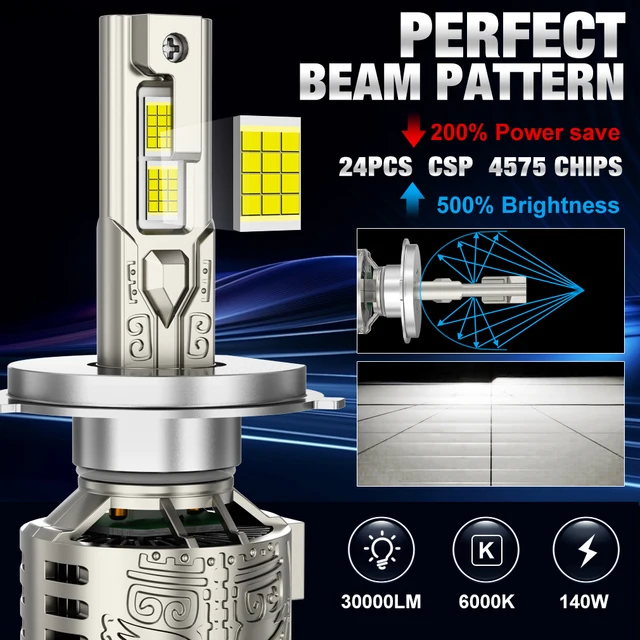 XSTORM H1 H3 H4 H7 Led H8 H11 H16 9005 HB3 9006 HB4 9012 HIR2 Canbus 140W 30000LM Car Headlight Bulb for Turbo Lamp Automobiles 2