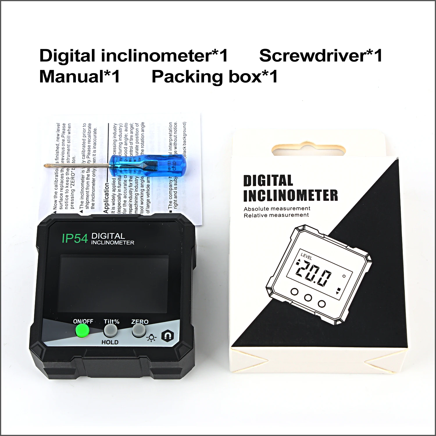 Digital Angle Finder Goniometer Electronic Protractor Woodworking Measurement Tools 5