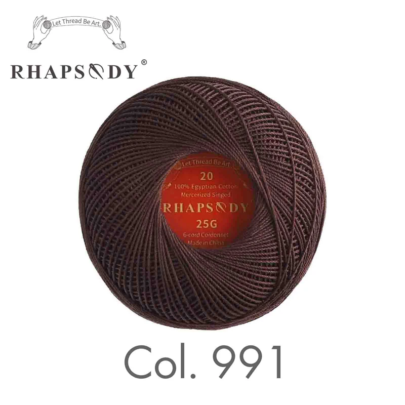 Rhapsody 20 Größe 6 Kordel Baumwollperlenfaden, ideal zum Häkeln, Ticken, Stricken, Quilten, Nadelspitzen, DIY, 25 Gramm pro Kugel – Detail 30