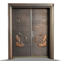 Customized Villa Security Doors Exterior Main Entrance Of Foreign Double Door 2