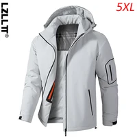 Winter Men Outdoor Windproof Sport Jackets Coats Man Loose Casual Detachable Hat Jacket Male Jogger Streetwear Windbreaker Parka 1