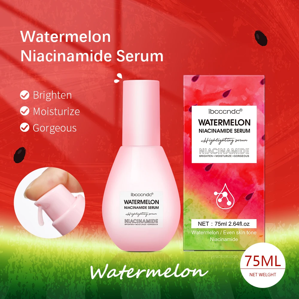 New Watermelon Glow Niacinamide Dew Drops Serum Makeup Primer Cream Lightweight Facial Serum & Priming Liquid Brightner 2