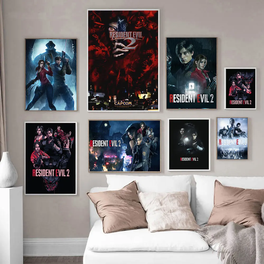 

Resident-Evil 2 Game Poster 2022 New Classic Movies Canvas Painting HD Prints and Posters For Bedroom Office Gaming Room Decor