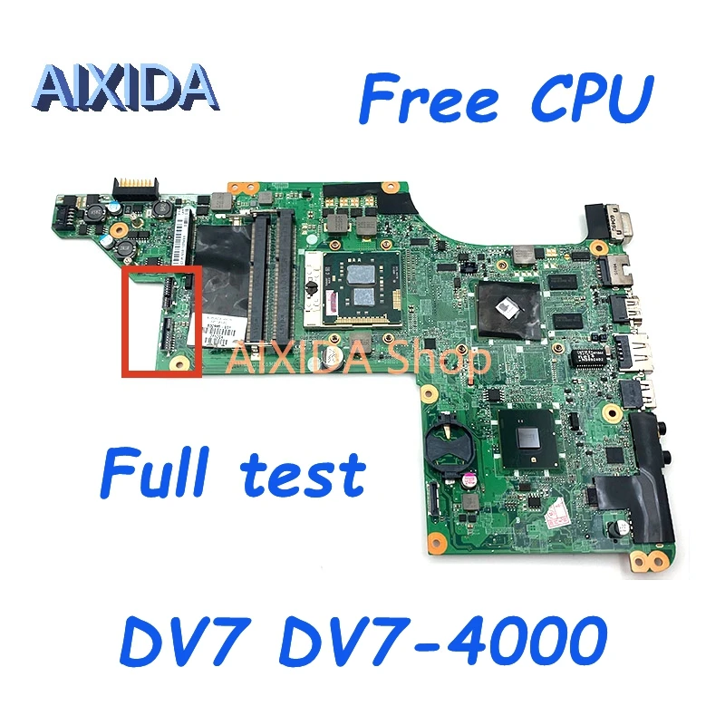 

AIXIDA DA0LX6MB6H1 DA0LX6MB6I0 630985-001 630985-601 Laptop Motherboard For HP Pavillion DV7-4000 main board HM55 DDR3 512MB GPU