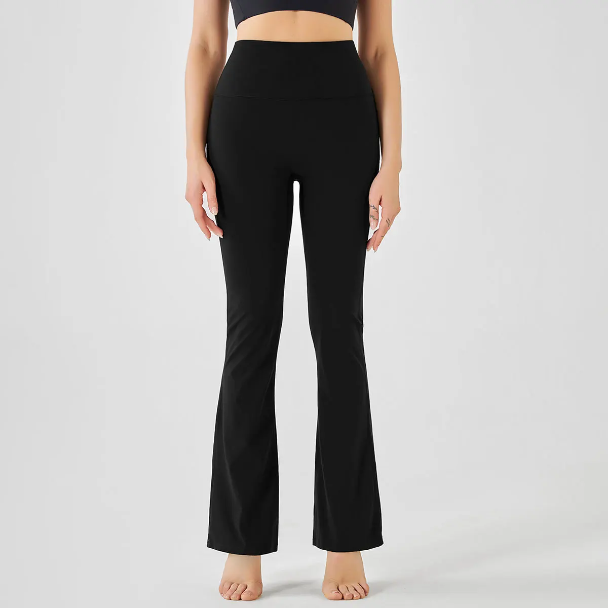 

MODITIN New in Sports Pants Flare Leg Comfortable High Waist Elegant Casual Trousers Push Up Gym Clothes High Street Wear
