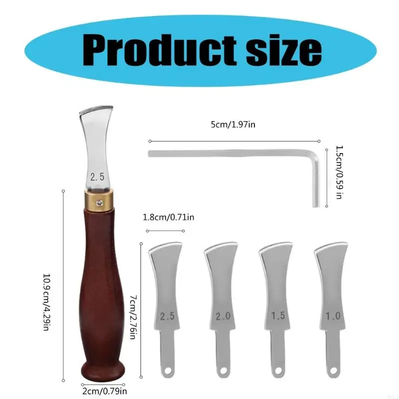 MXLA Leather Flat Slot Edging Line Device with 1.0-2.5mm Replaceable Creasing Head