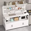 Modern Creative Kitchen Cabinets with Perforated Board Multifunctional Food Preparation Table Integrated Kitchen Storage Cabinet 1
