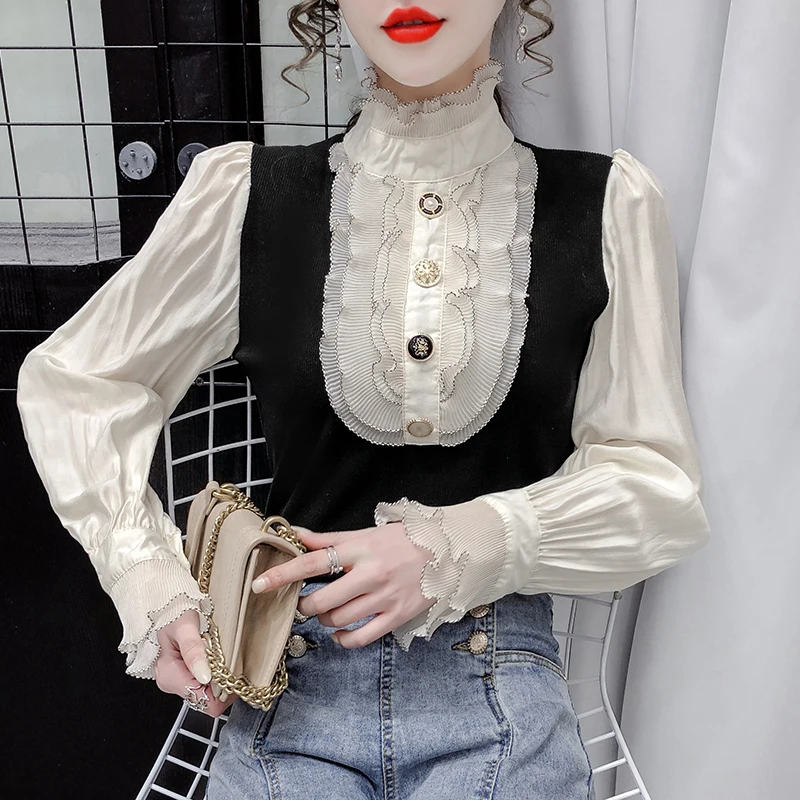 Camisa Victoriana Mujer Blusa Gótica Victoriana Para Mujer Manga