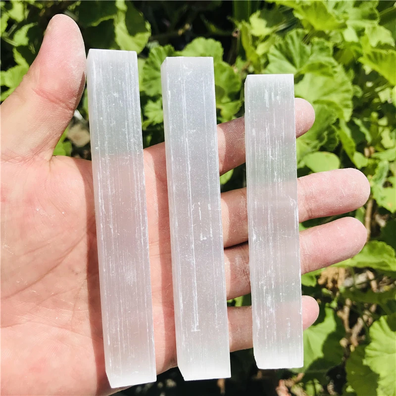 100–1000 g natürliche Selenit-Quarzkristall-Sticks, Quarzkristall-Chips, Natursteine und Mineralien, Probe für die Luftreinigung – Detail 6