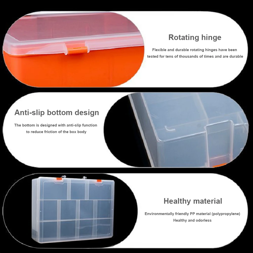 Model Miniature Parts Stackable Storage Container Box With Dividers 11+1 Compartments Craft Organizers For Storage Kids Toys