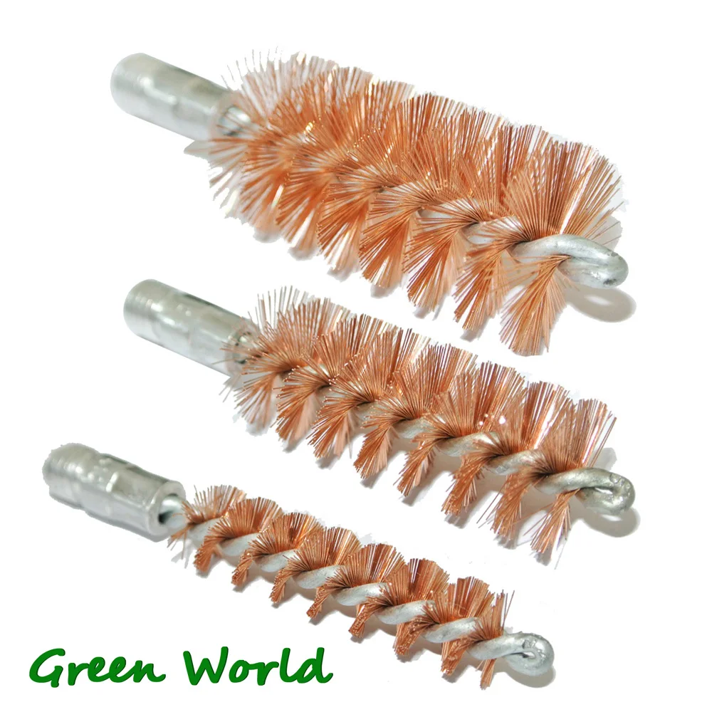 Gun Cleaning Brush Green World 3pcs/lot .50cal-12ga Phosphor Bronze Bore Brush Gun Clean Brush