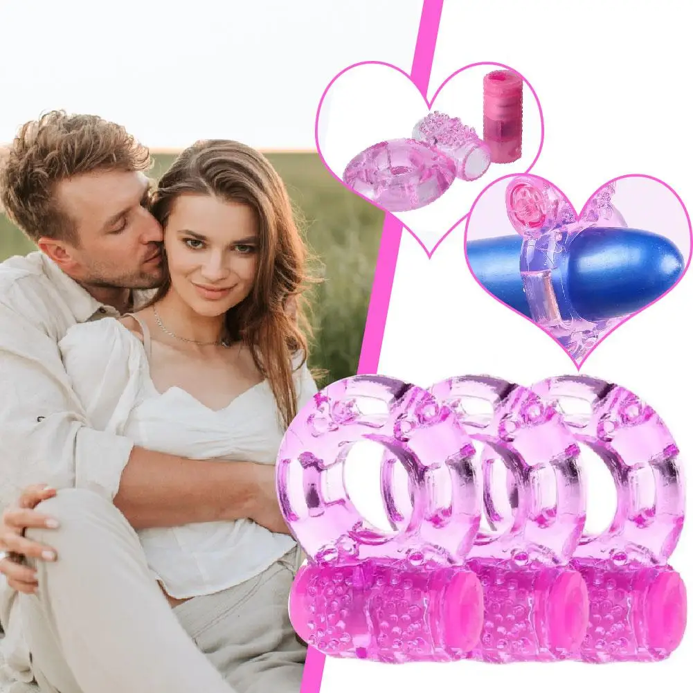 Locking ring Erotic masturbation vibration Crystal butterfly Vibrating ring Male adult products Sex toy