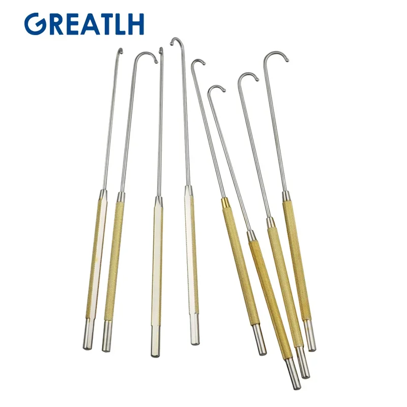 Orthopedic Instruments Veterinary Surgical Instruments 200mm Long Uterine Hook Animal Ovariectomy Spay Snook Dogs Cats Veterinary Pet Orthopedic Instruments 1pcs pet