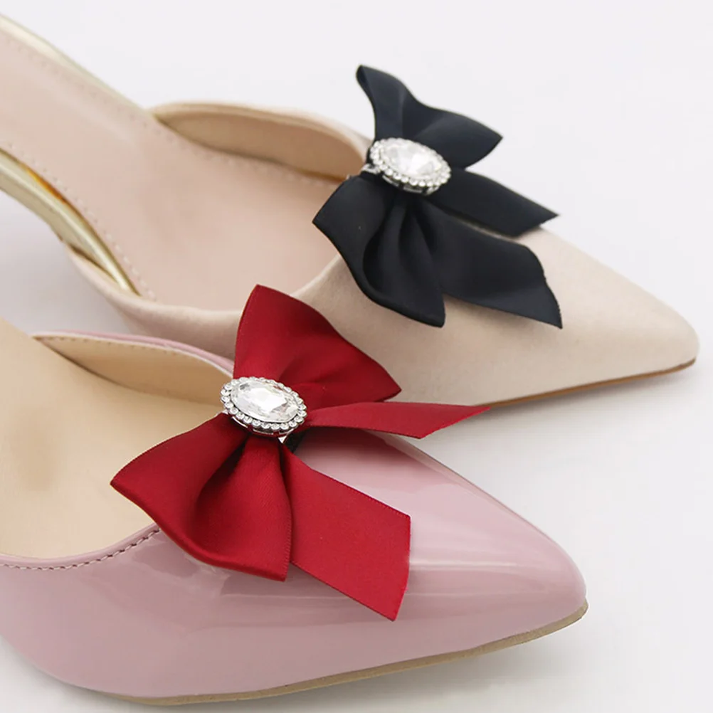 

2Pcs Bow Shoe Clips Removable Shoe Charms Shoe Buckle Decorative Shoes Accessories