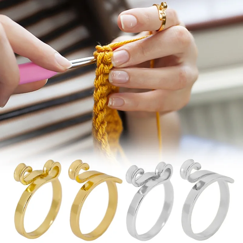 1PCS Adjustable Crochet Finger Ring Tension Ring Open Yarn Guide Finger  Clip Knitting Finger Wear Yarn Tools Sewing Accessory - AliExpress