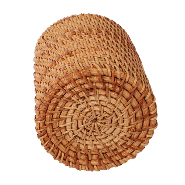 Rattan Chopsticks Tube Shovel Spoons Bucket Dinner Knives Forks Tableware Storage Box Home Storage Baskets Organizer 2