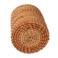 Rattan Chopsticks Tube Shovel Spoons Bucket Dinner Knives Forks Tableware Storage Box Home Storage Baskets Organizer 2