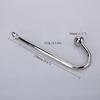 Anal Hook Metal Anal Plug With Ball Hole Butt Plug Dilator Prostate Massager Exotic Anal Plug Sex Toy For Man Male BDSM Game 4