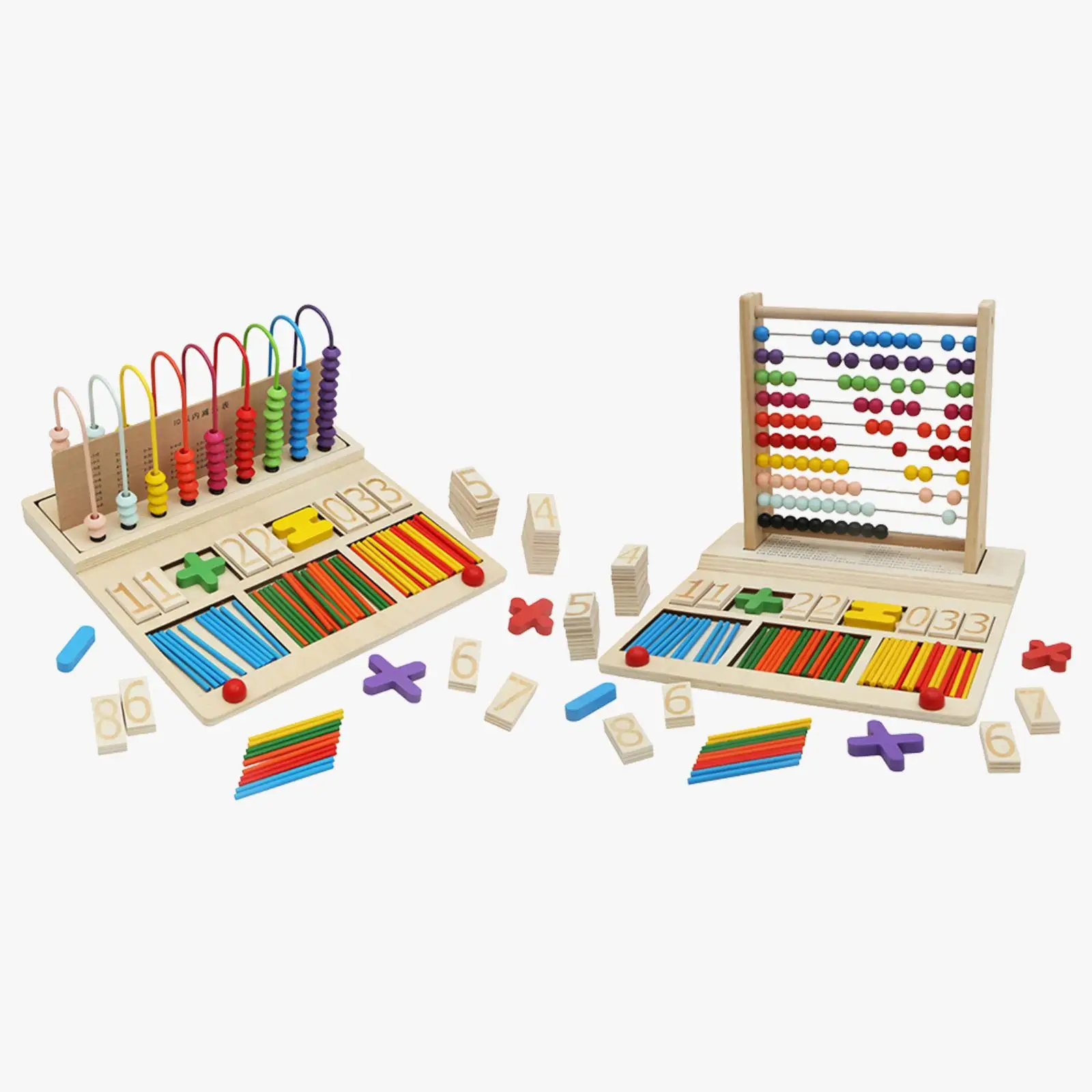 

Montessori Math Toy Learning Toy Addition Subtraction Children Rainbow Counting Beads for Kids Boys Children Girls Gifts