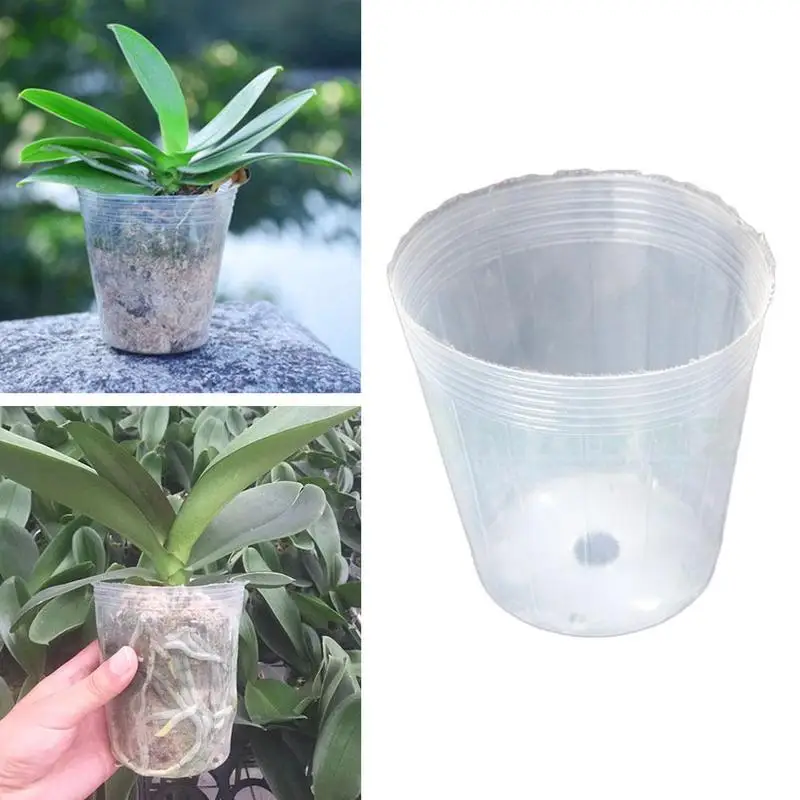 100pcs Transparency Nursery Pots Grow Planting Nutrition Orchid Propagation Container Cup Seedling Bags Garden Supplies Rai D4J3 best Flower Pots & Planters