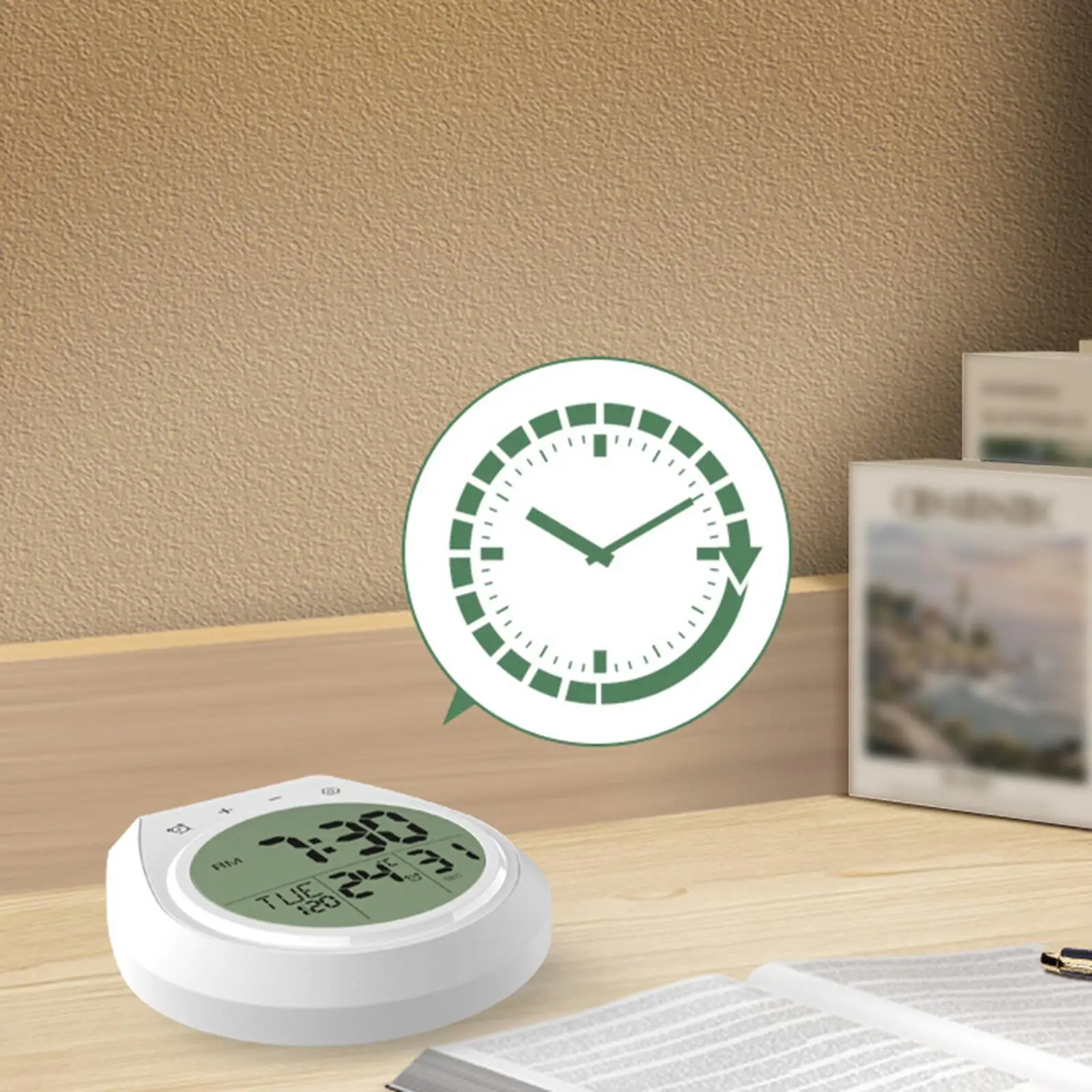 Digital Shower Clock 12/24 Hour Format Water Resistant Temperature With Shatterproof Large LCD Display Bathroom Clock Wall