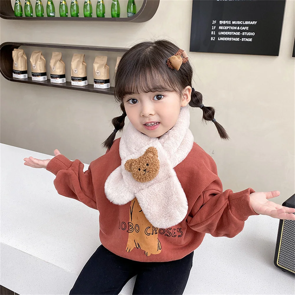 Autumn Winter Warm Kids Scarf Soft Wool Children's Knitted Newborn Bib Infant Toddler Neck Warm Fashion Baby Girl Boy Scarves