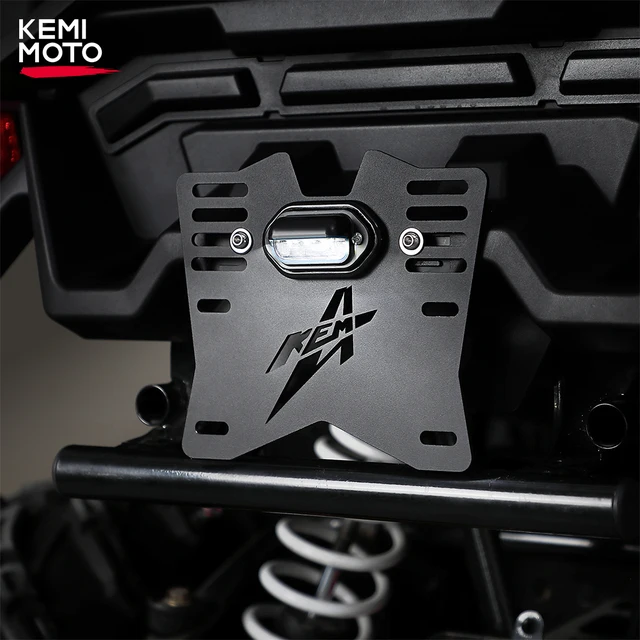 ATV/UTV License Plate Holder for Can-am Maverick X3 Max Compatible with Polaris RZR XP 4 1000 800 900 for Cf moto Snowmobile RV 1