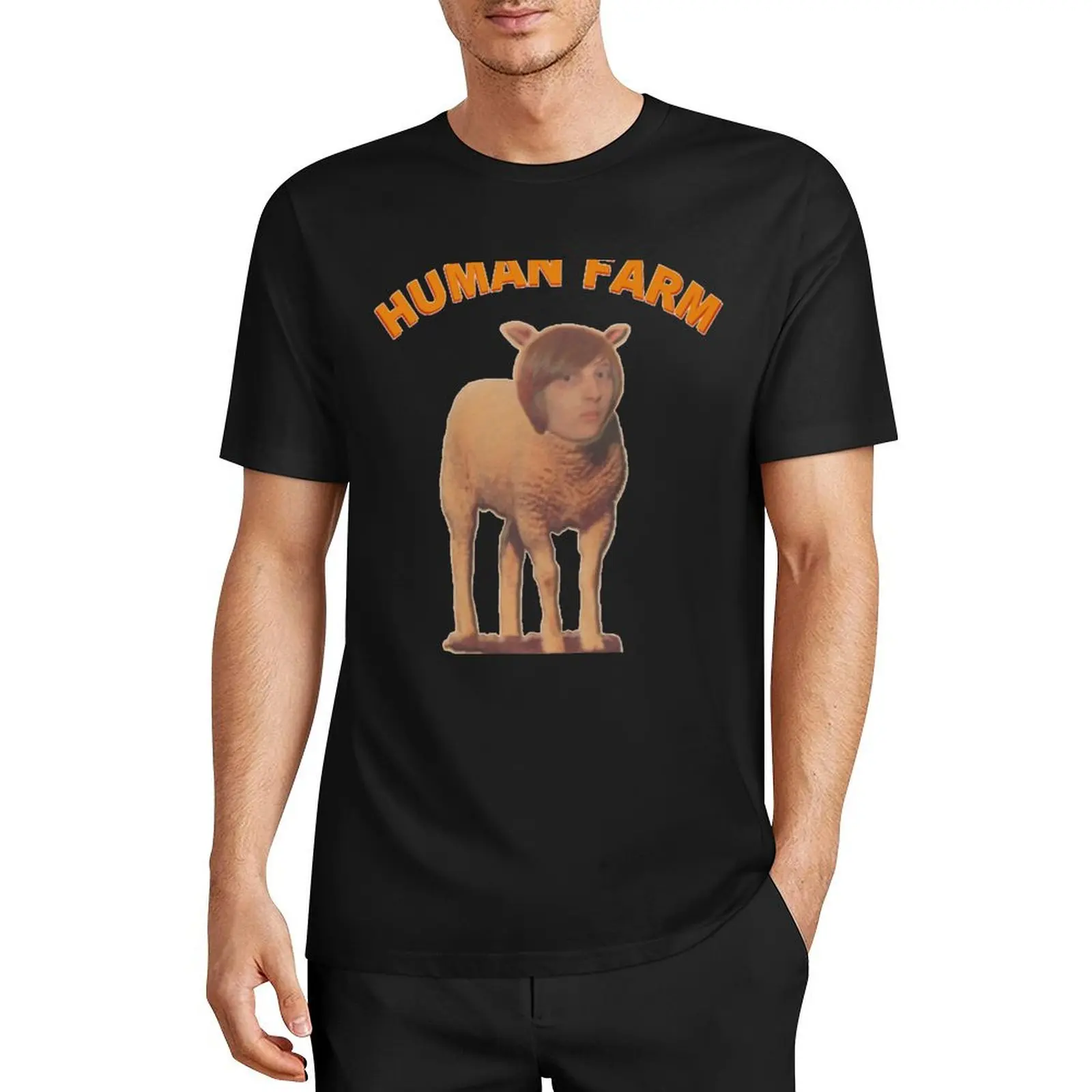 

Human Farm T-Shirt animal prinfor boys kawaii clothes summer top for a boy mens graphic t-shirts anime