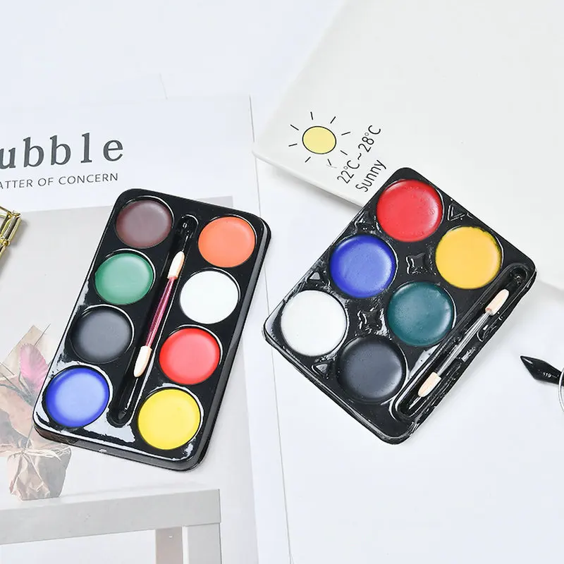 

8 Colors Face Body Painting Halloween Makeup Paint Paint Kids Face Paint Non-toxic Tasteless Safe Oily Paints Cosplay Makeup