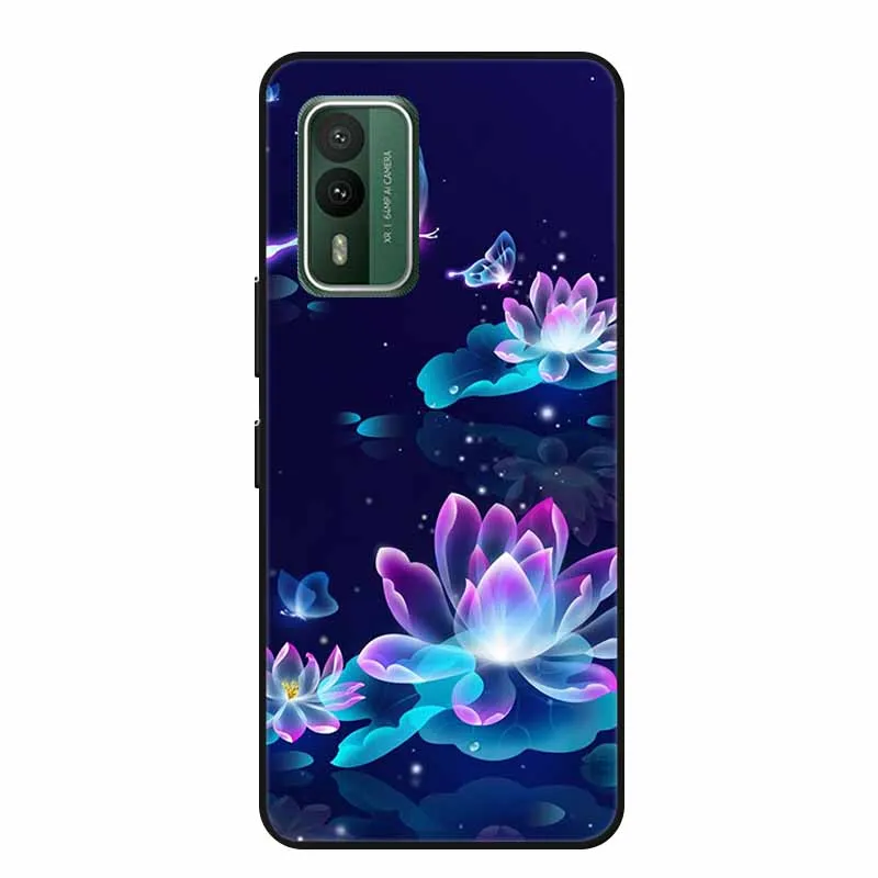 Popular Black Silicone Soft Back Cover Case - Stylish Picture Design